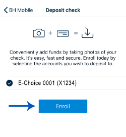 Enrollment Select Account to Enroll